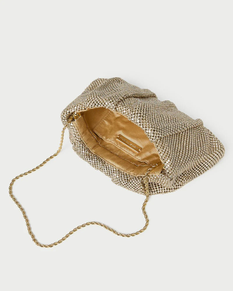 LOEFFLER RANDALL - Serena Gold Gathered Clutch