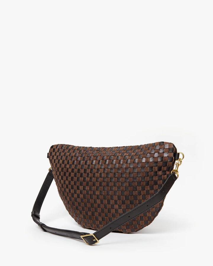 Clare V. - Grande Fanny in Black/Chocolate Checker
