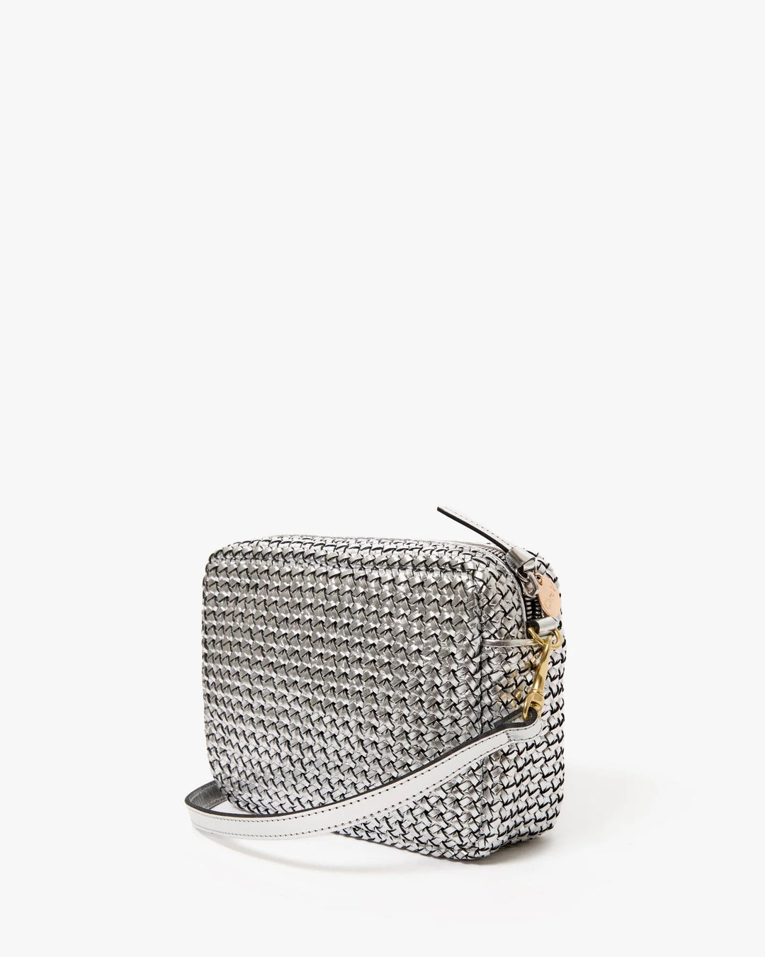 Clare V. - Midi Sac in Silver Woven Etoile Handbag