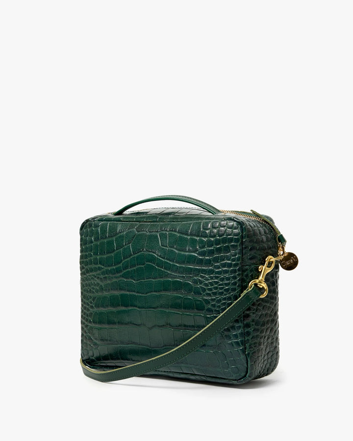 Clare V. - Mirabel in Deep Pine Embossed Croco