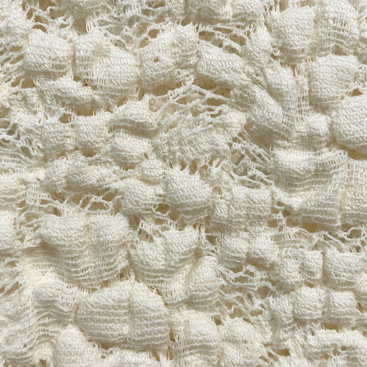 ENZA COSTA - Puckered Lace Scarf Top in Off White