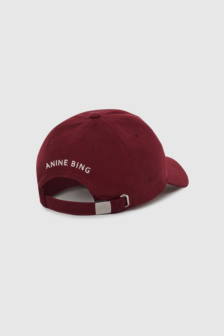 Anine Bing - Jeremy AB Baseball Cap in Cabernet Hats