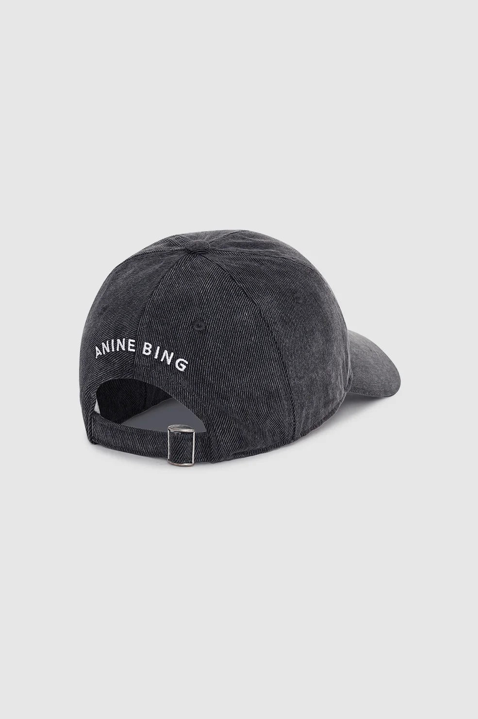 Anine Bing - Jeremey Baseball Cap in Washed aSmoke Grey
