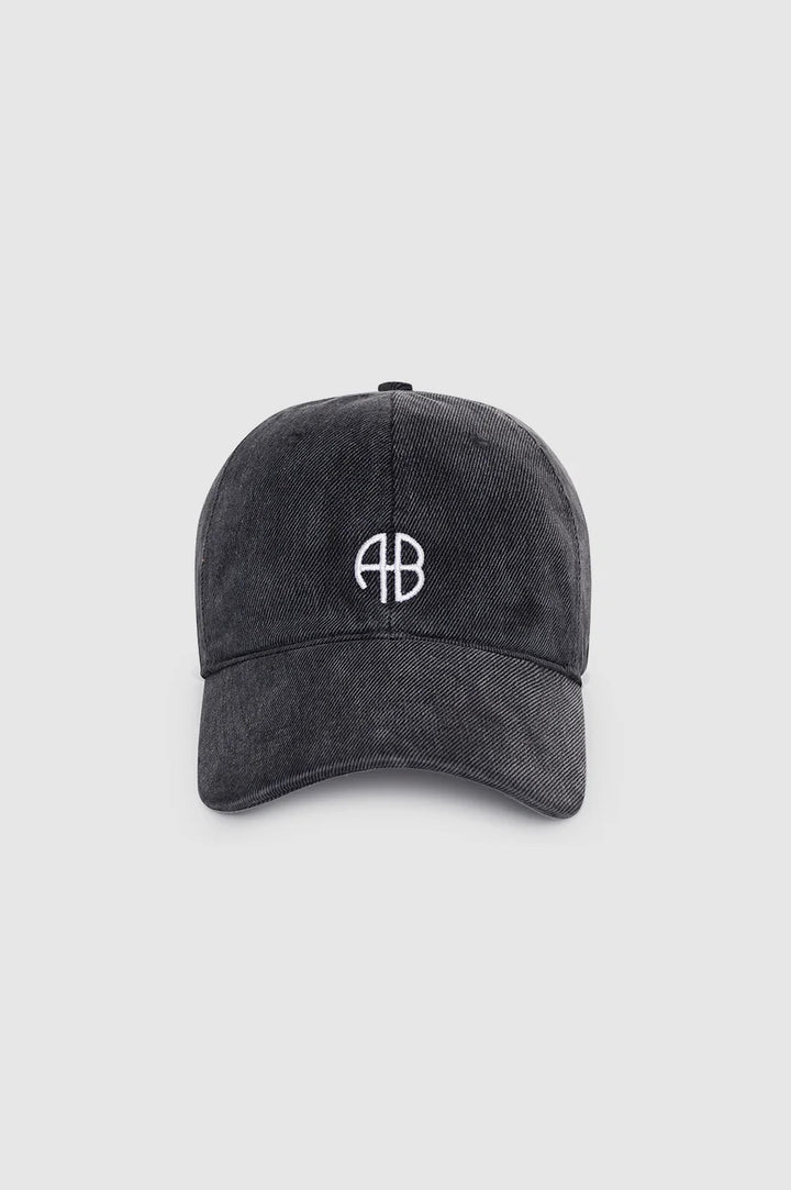 Anine Bing - Jeremey Baseball Cap in Washed aSmoke Grey