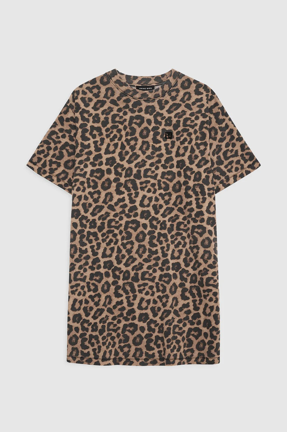 Anine Bing - Beth Mini Dress in Black Brown Leopard Dress