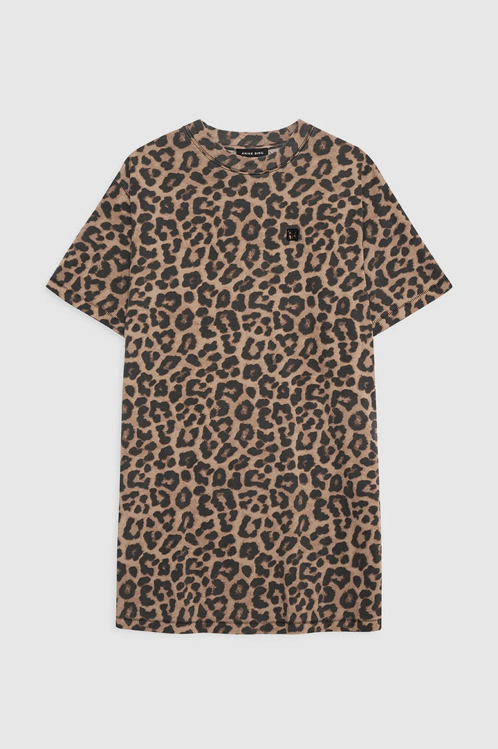 Anine Bing - Beth Mini Dress in Black Brown Leopard Dress