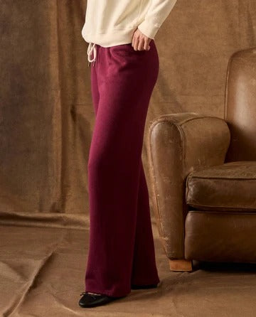 THE GREAT - The Fleece Lap Sweatpant in Plum