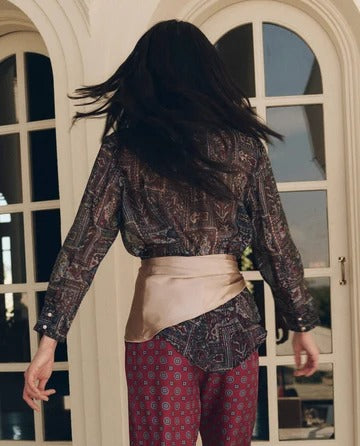 THE GREAT - The Ashland top in Heirloom Textile Blouse