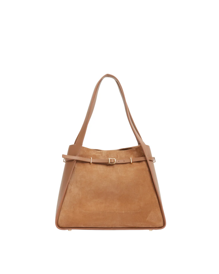 Simkhai - Cleo Belted Suede Tote in Camel