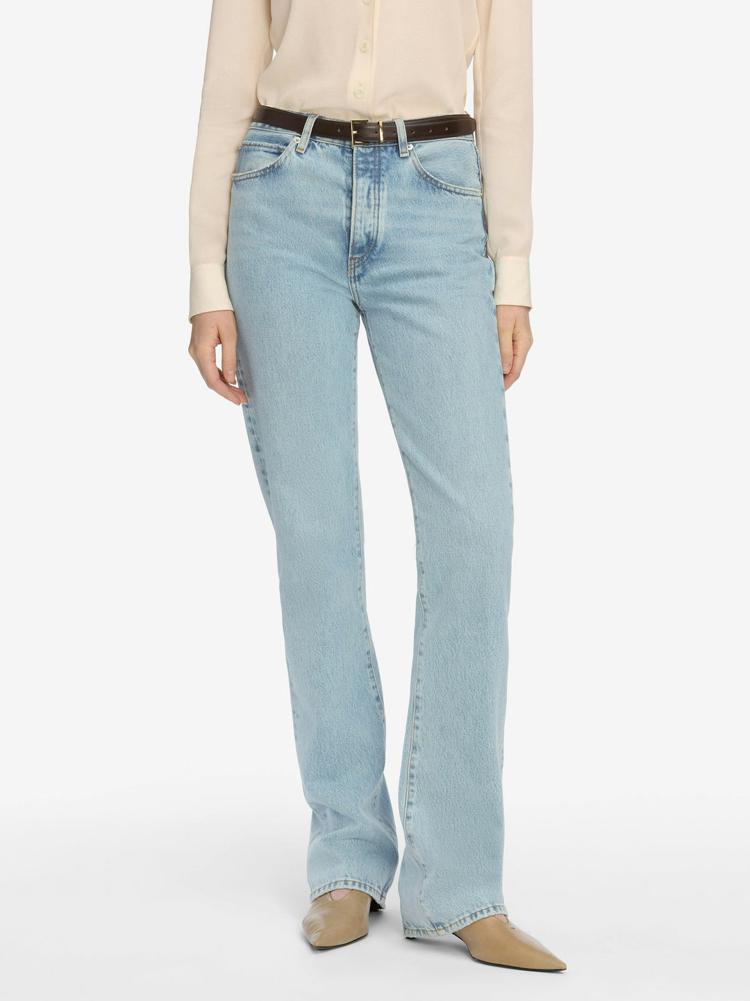 Frame - The Vertical Straight Leg Denim in Johanna