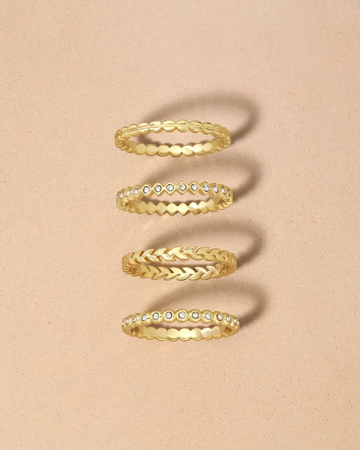 Gorjana - Mini Stackable Gold Plated Ring Set