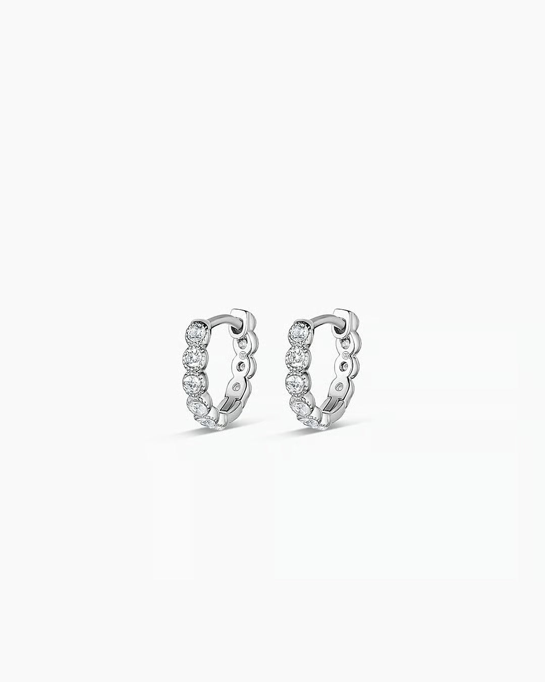 Gorjana - Madison Stainless Steel Shimmer Huggies