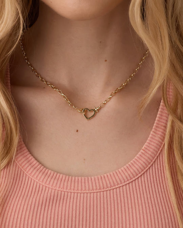 Gorjana - Parker Heart Necklace in Gold Necklaces