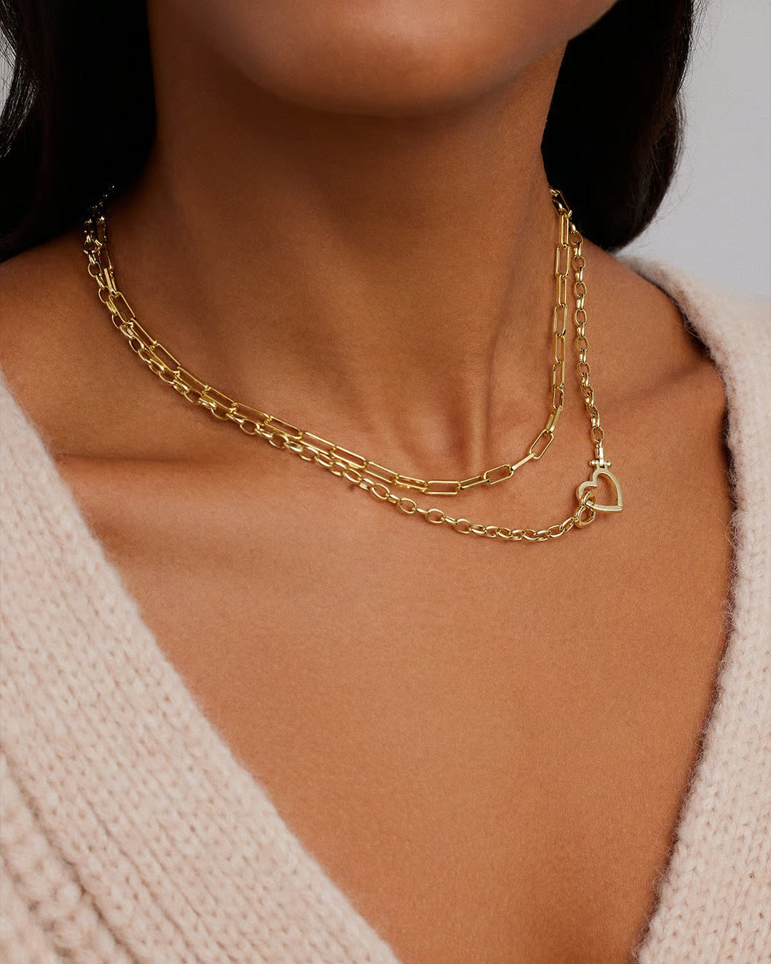 Gorjana - Parker Heart Necklace in Gold