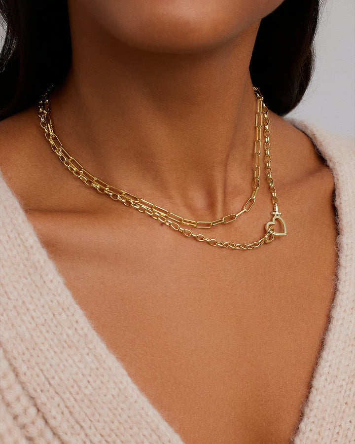 Gorjana - Parker Heart Necklace in Gold