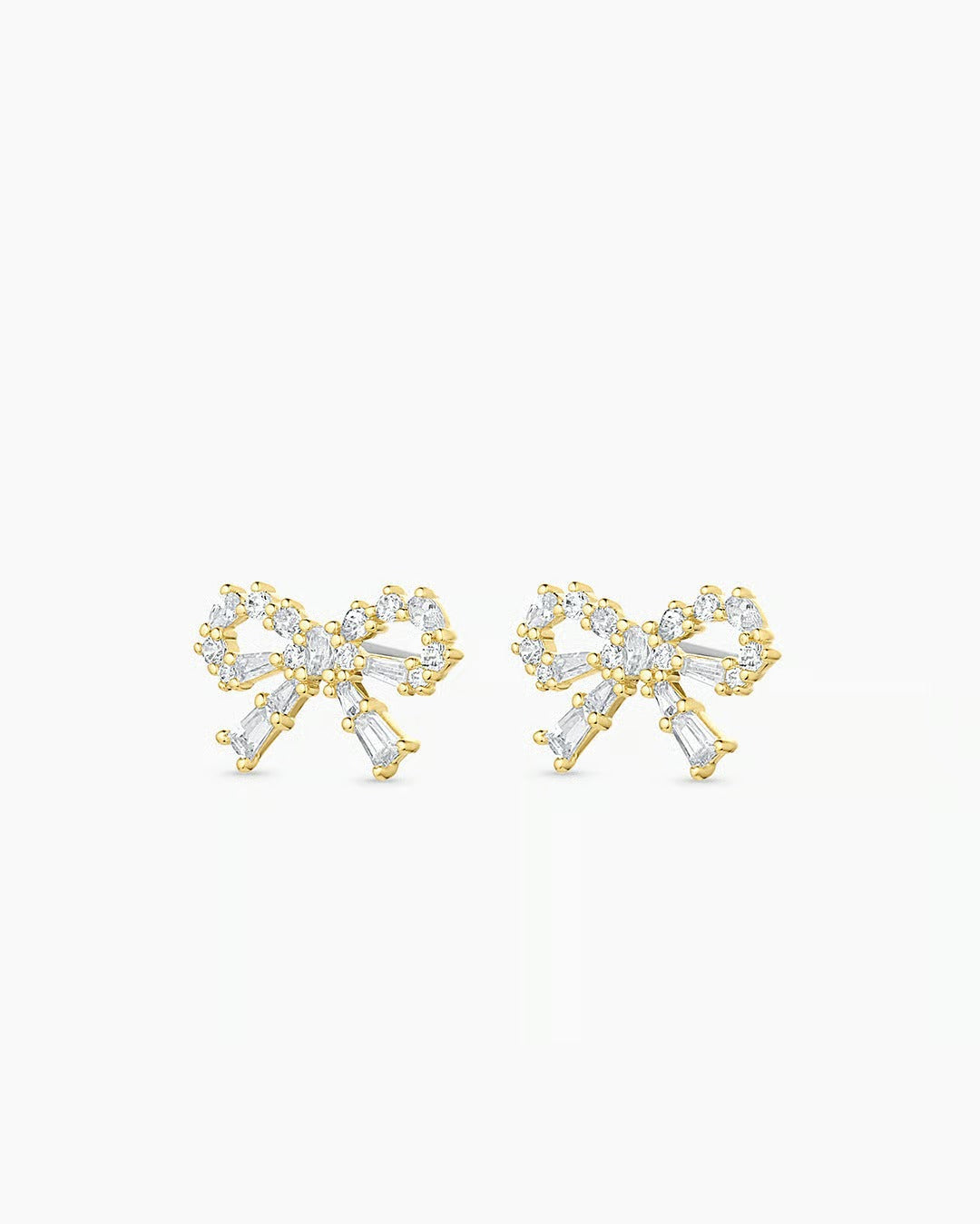 Gorjana - Fancy Bow CZ Gold Plated Earrings