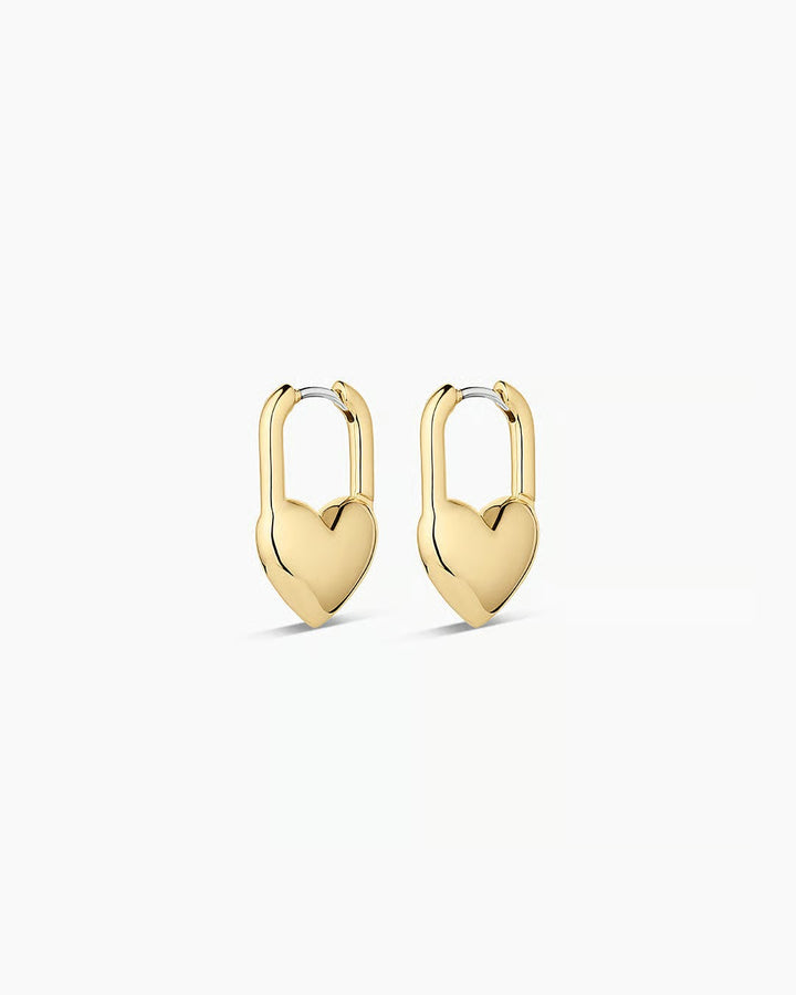 Gorjana - Heart Padlock Huggies