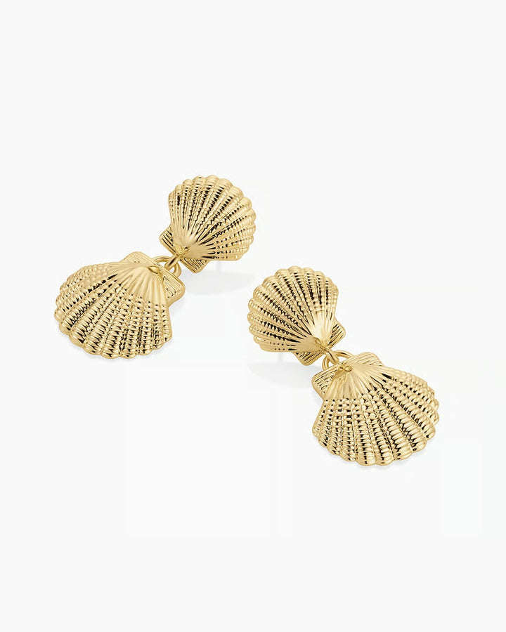 Gorjana - Shell Drop Gold Plated Earrings