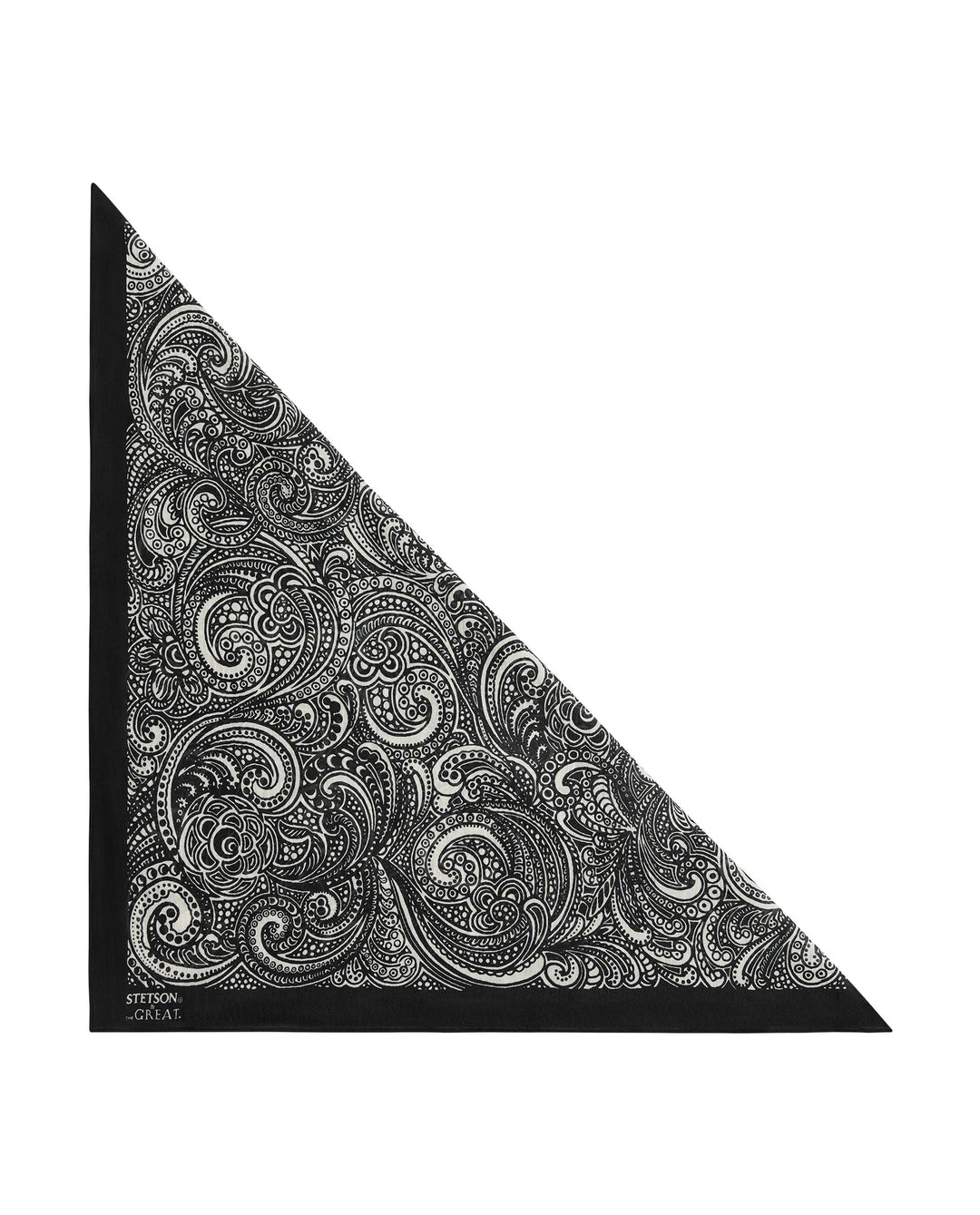 THE GREAT X STETSON - Stetson Western Paisley Scarf in Black