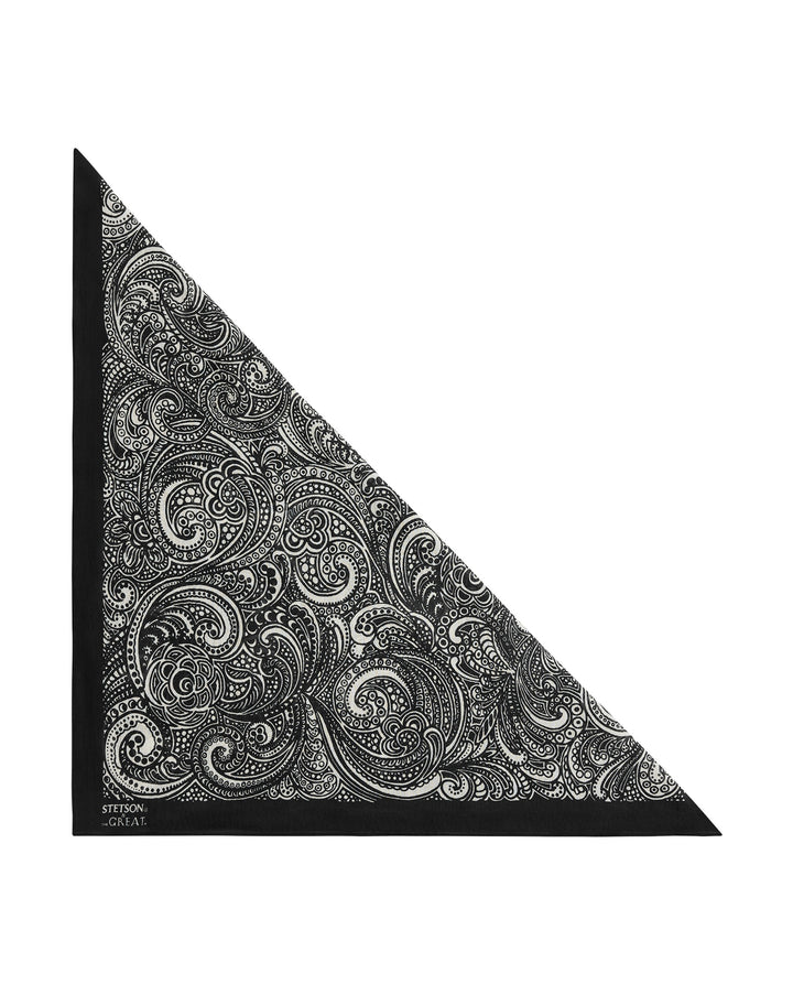 THE GREAT X STETSON - Stetson Western Paisley Scarf in Black