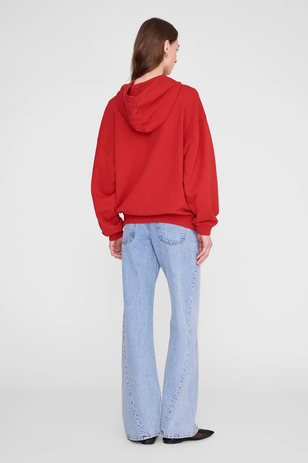 ANINE BING - Harvey Sweatshirt in Tango Red Graphic Sweatshirt
