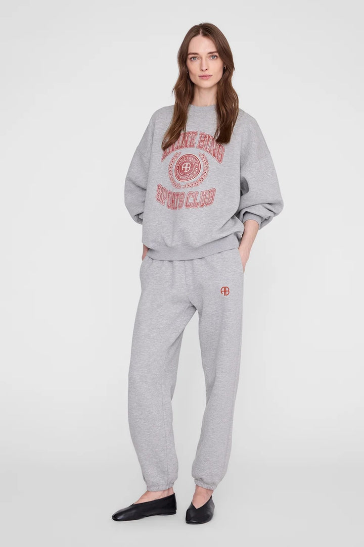 ANINE BING - Miles Sweatshirt Collegiate in Grey Sweatshirts