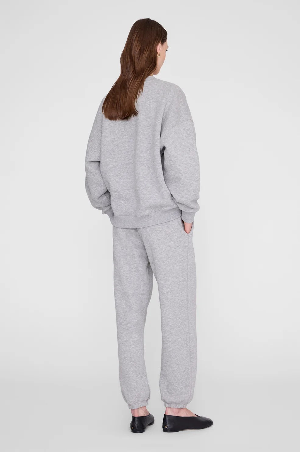 ANINE BING - Miles Sweatshirt Collegiate in Grey Sweatshirts