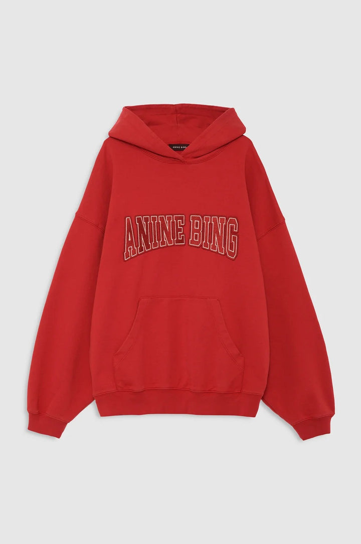ANINE BING - Harvey Sweatshirt in Tango Red Graphic Sweatshirt