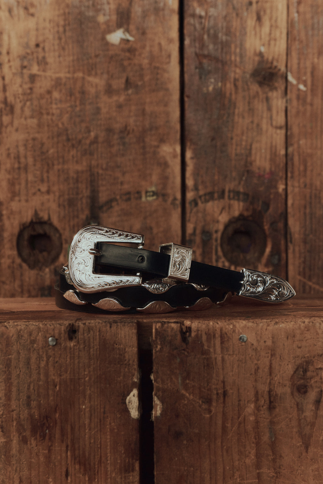 THE GREAT X STETSON - The Western Hardware Belt in Black/silver