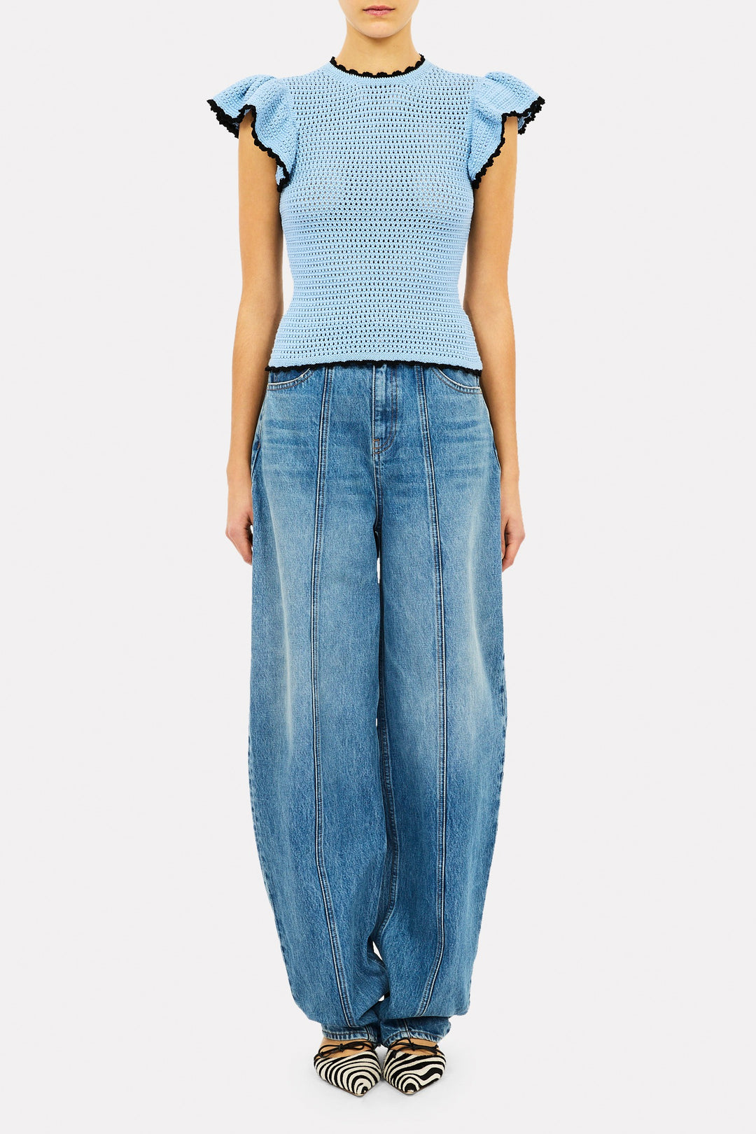ULLA JOHNSON - Delilah Knit Top in Hydrangea