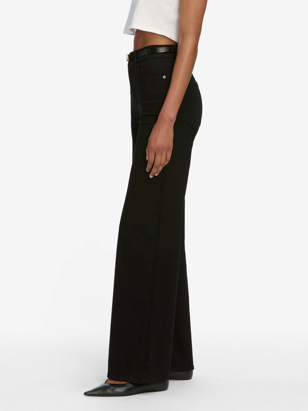 Frame - Le Slim Palazzo Denim in Black