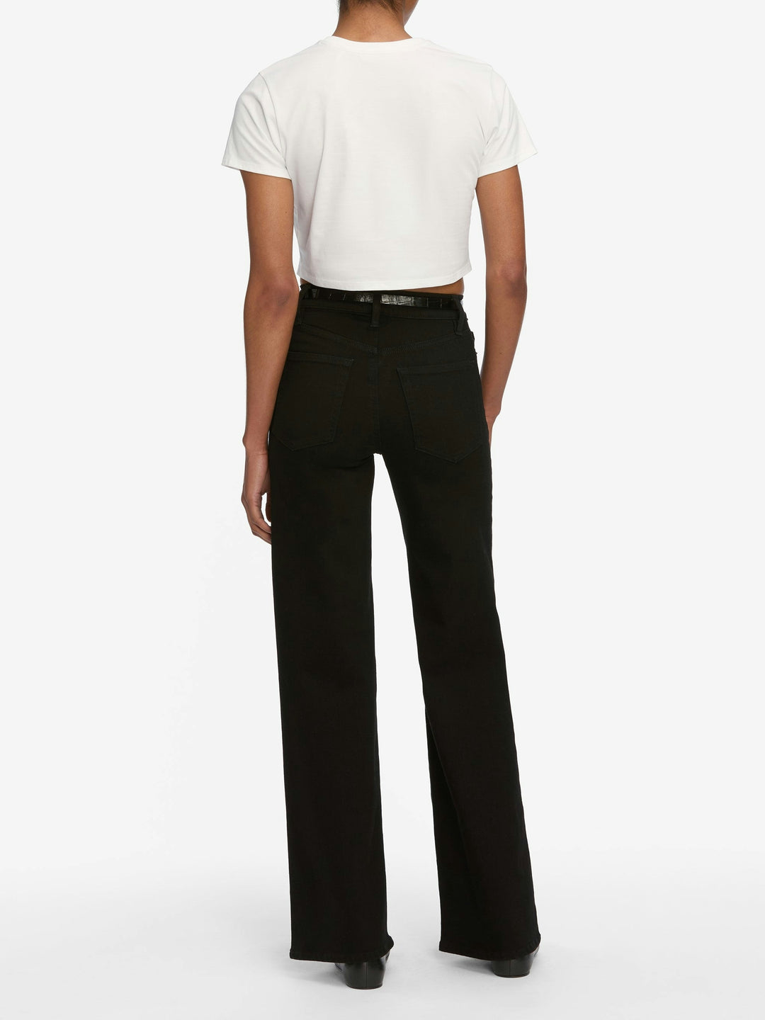 Frame - Le Slim Palazzo Denim in Black