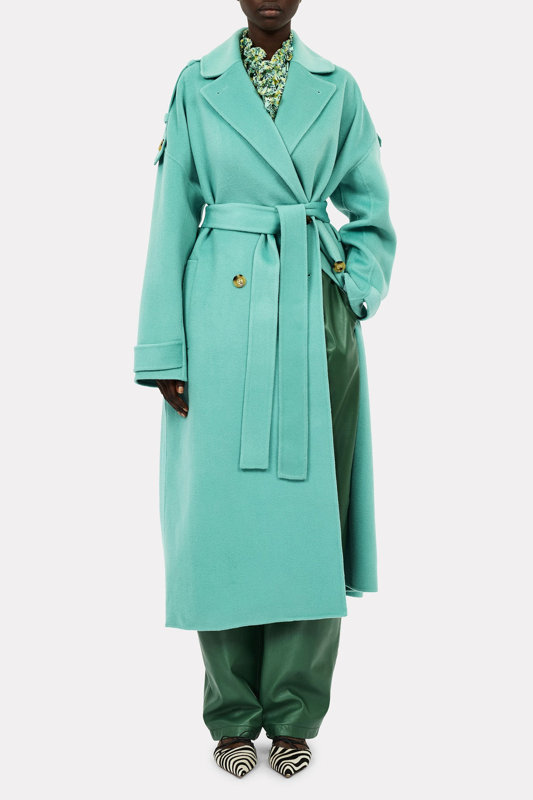 ULLA JOHNSON - Solane Belted Trench Coat in Juniper