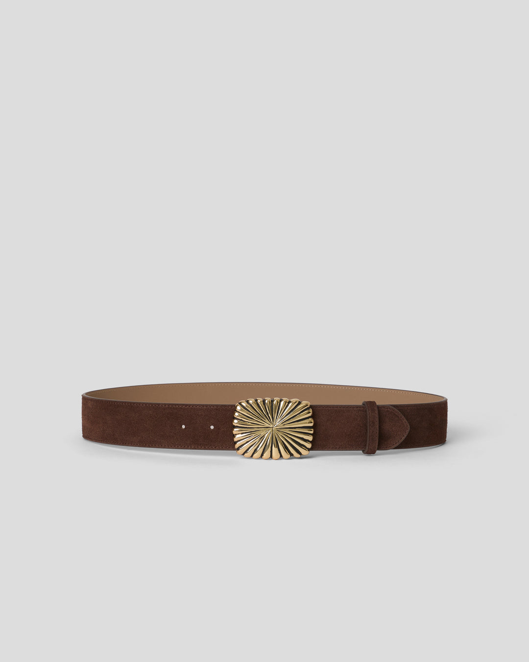 B-LOW THE BELT - Cosmo Suede in Chocolate Gold Belt