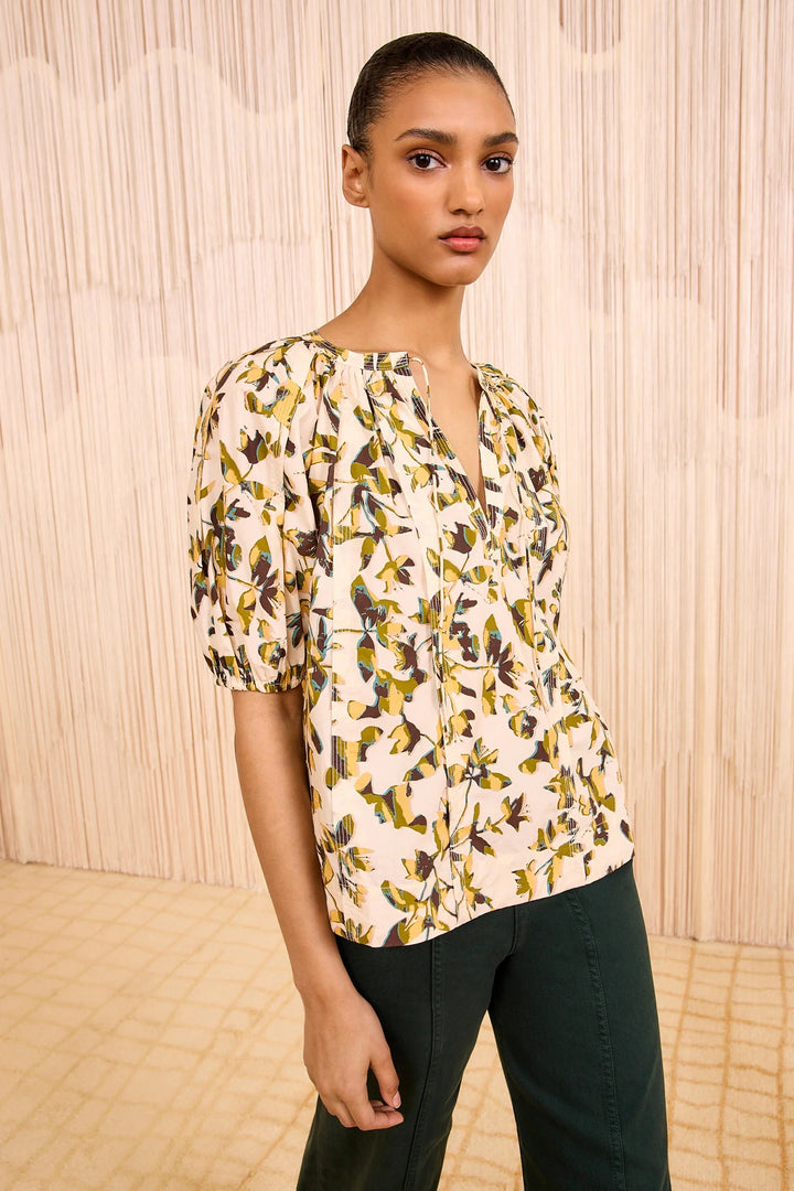 Ulla Johnson - Loli Short Sleeve Blouse in Lucent