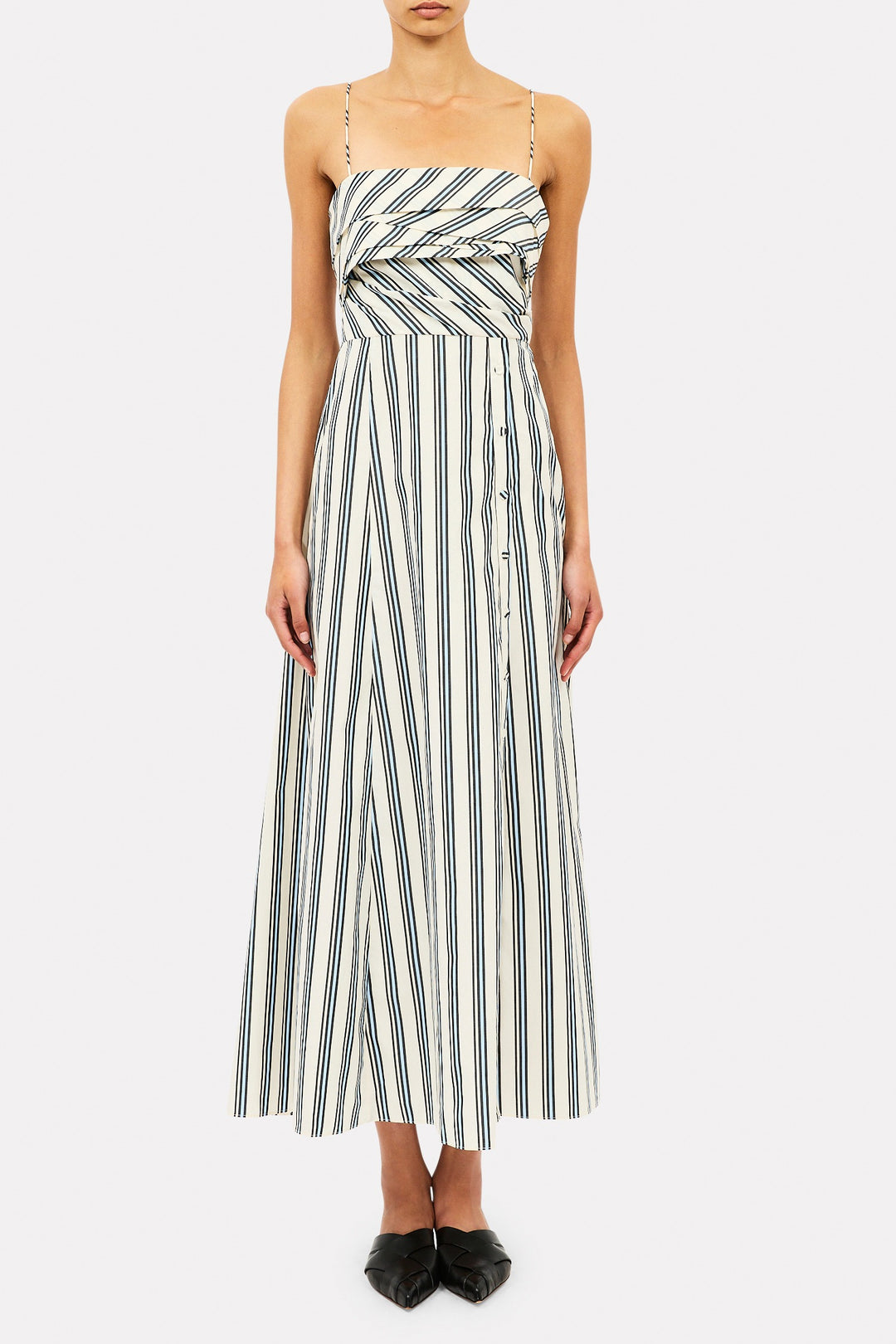 ULLA JOHNSON - Anise Tank Dress in Ecru Stripe