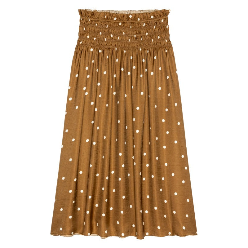 THE GREAT - The Canary Skirt in Copper Bubble Dot