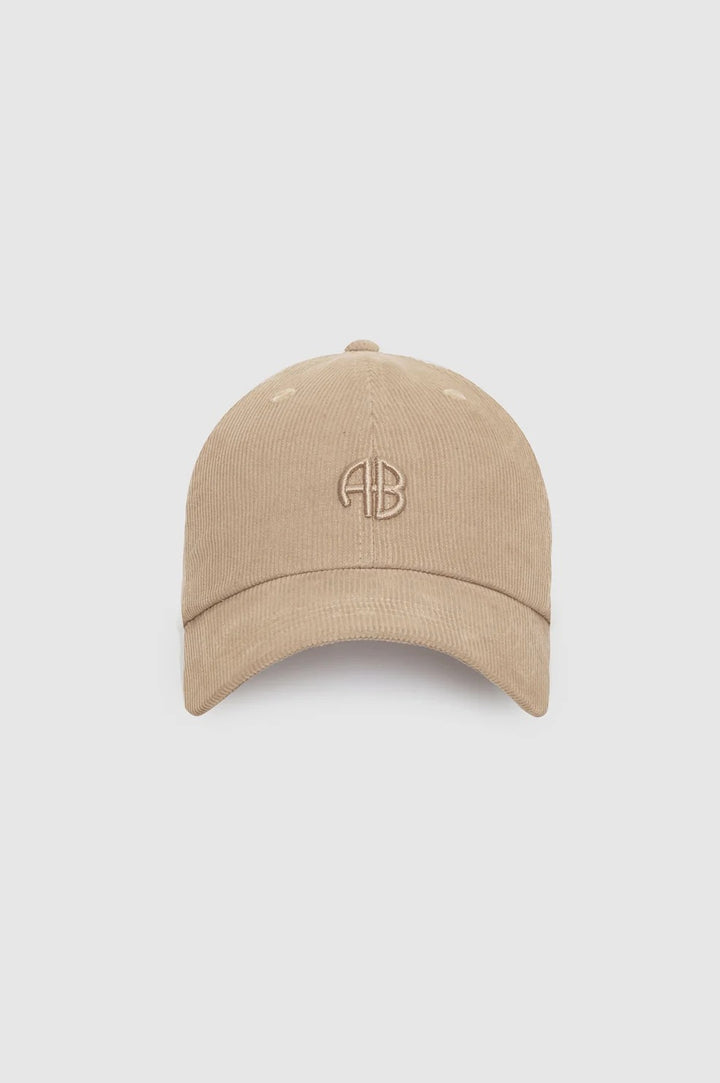 ANINE BING - Jeremy Baseball Cap AB Corduroy in Beige