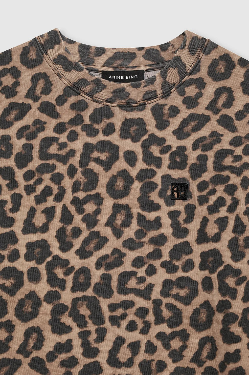 Anine Bing - Beth Mini Dress in Black Brown Leopard Dress