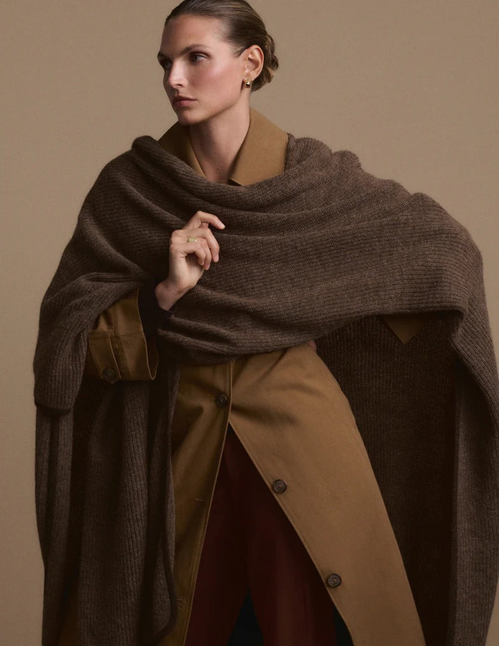 Jenni Kayne - Cashmere Shawl in Brown Heather