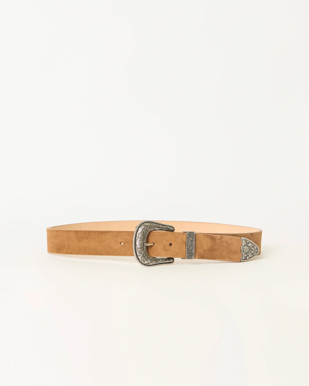 B-LOW THE BELT - Frank Suede Belt in Bronze Silver