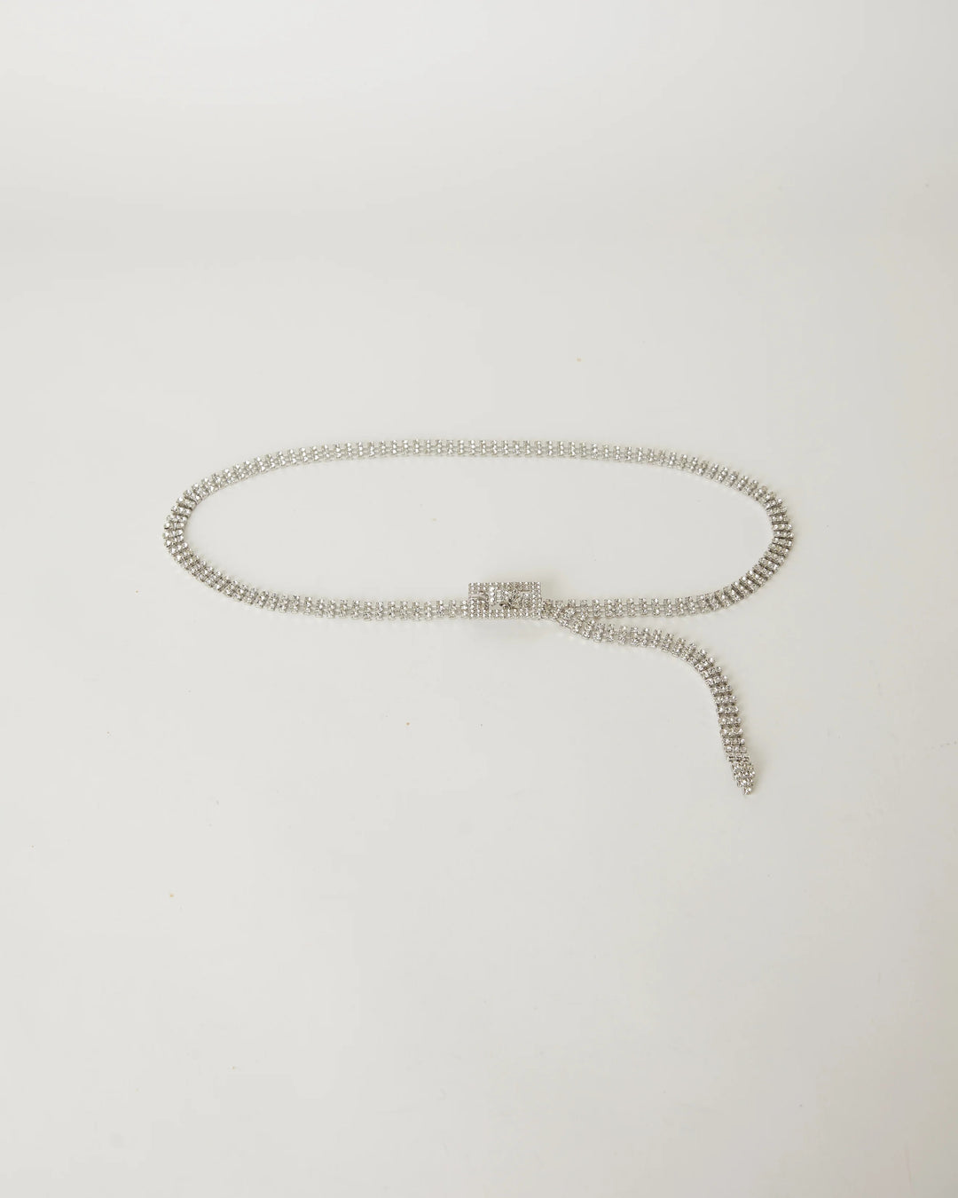 B-LOW THE BELT - Baby Farah Crystal Belt in Silver Belt