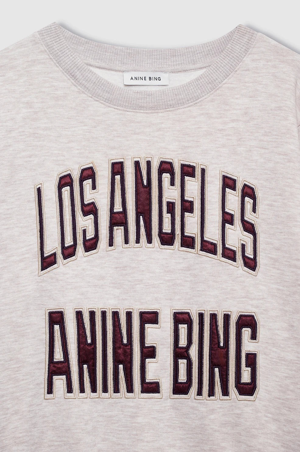 Anine Bing - Harry Shrunken Sweatshirt La in Oatmeal