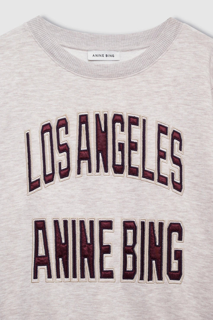 Anine Bing - Harry Shrunken Sweatshirt La in Oatmeal