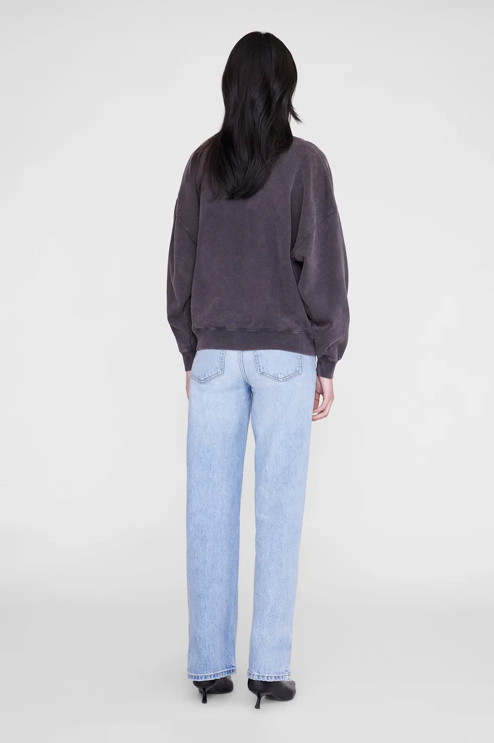 ANINE BING - Miles Sweatshirt Tiger Bing in Washed Black