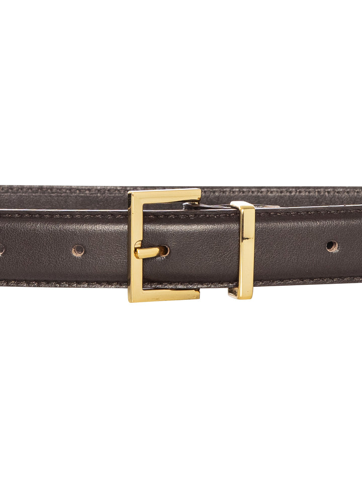 Frame - Petit Square Buckle Plaque Belt in Sequoia Lizard Accessories