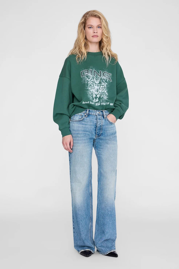 ANINE BING - Miles Sweatshirt Leo Muse in Emerald