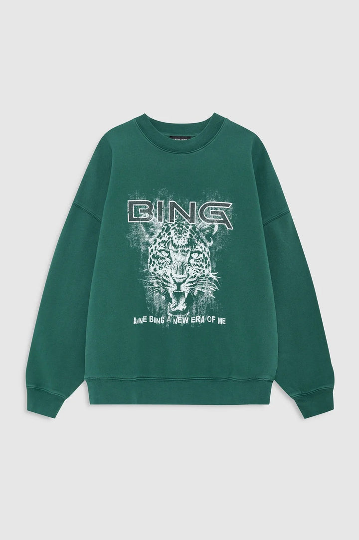 ANINE BING - Miles Sweatshirt Leo Muse in Emerald
