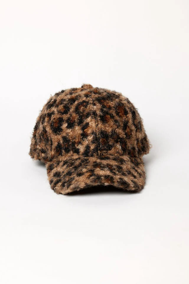 Hat Attack - Novelty Sherpa Cap in Leopard