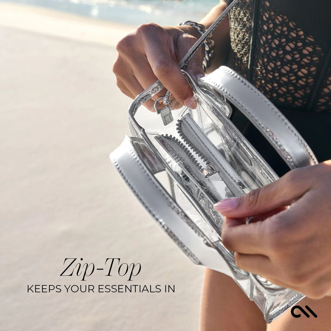 Case Mate - Silver Chrome and Clear Stadium Tote
